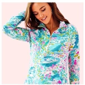 HTF GRAIL Lilly Pulitzer Skipper Popover Multi Postcard from Positano Quarterzip